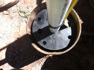 Nice neat pump install using rubber center guide and sch.80 pipe. Havens standard