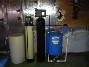 Pressure tank iron/sulphur removal and water softener in new house install